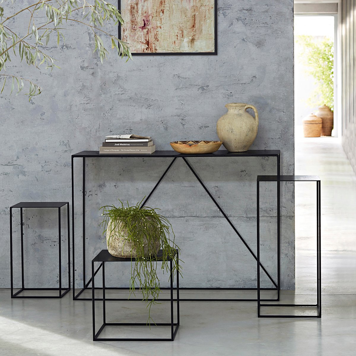 Robust Metal Decorative Side Table